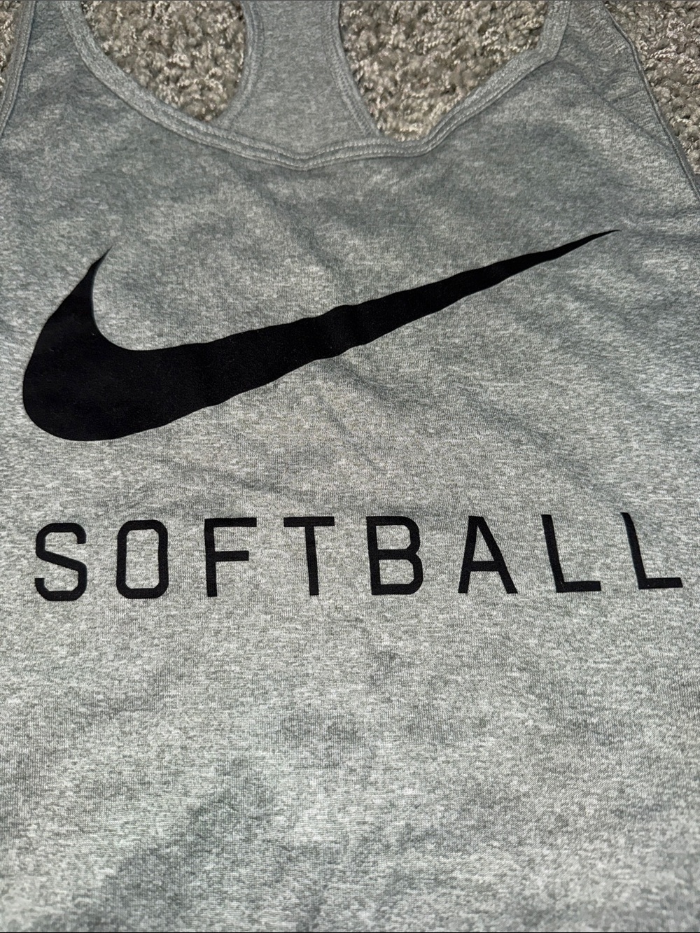 Nike Gray Softball Racerback Tank Womens (XL) NEW - Picture 3 of 7
